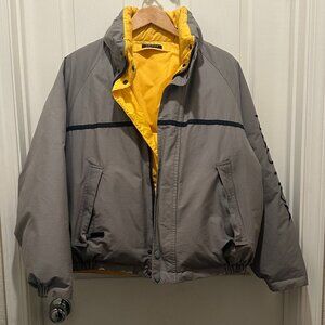 Nautica Reversible Puffer Jacket Grey/Yellow Size M